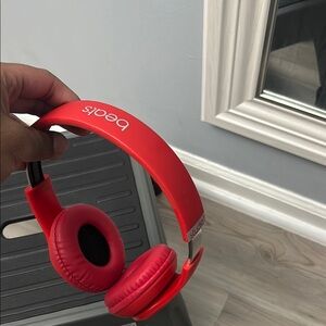 Studio Beats 3 Vibrant Red On-Ear Headphones with Sleek Design